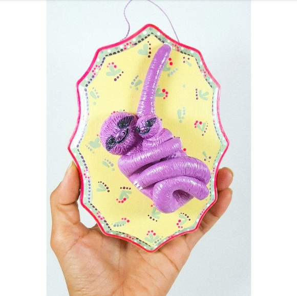Other - Momma & Baby Purple Sloth Plaque Wall Art